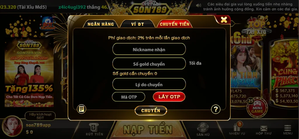 Rút Tiền Son789