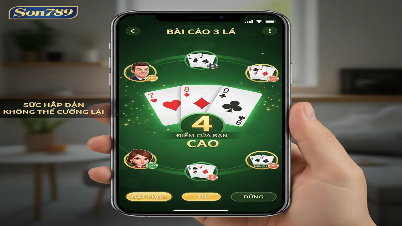 Cách chơi bài Cào 3 lá trực tuyến Son789