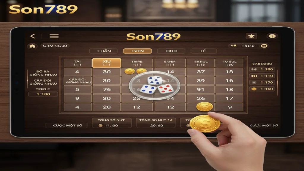 Hướng dẫn chơi Sicbo (Tài Xỉu sòng bài) chi tiết Son789