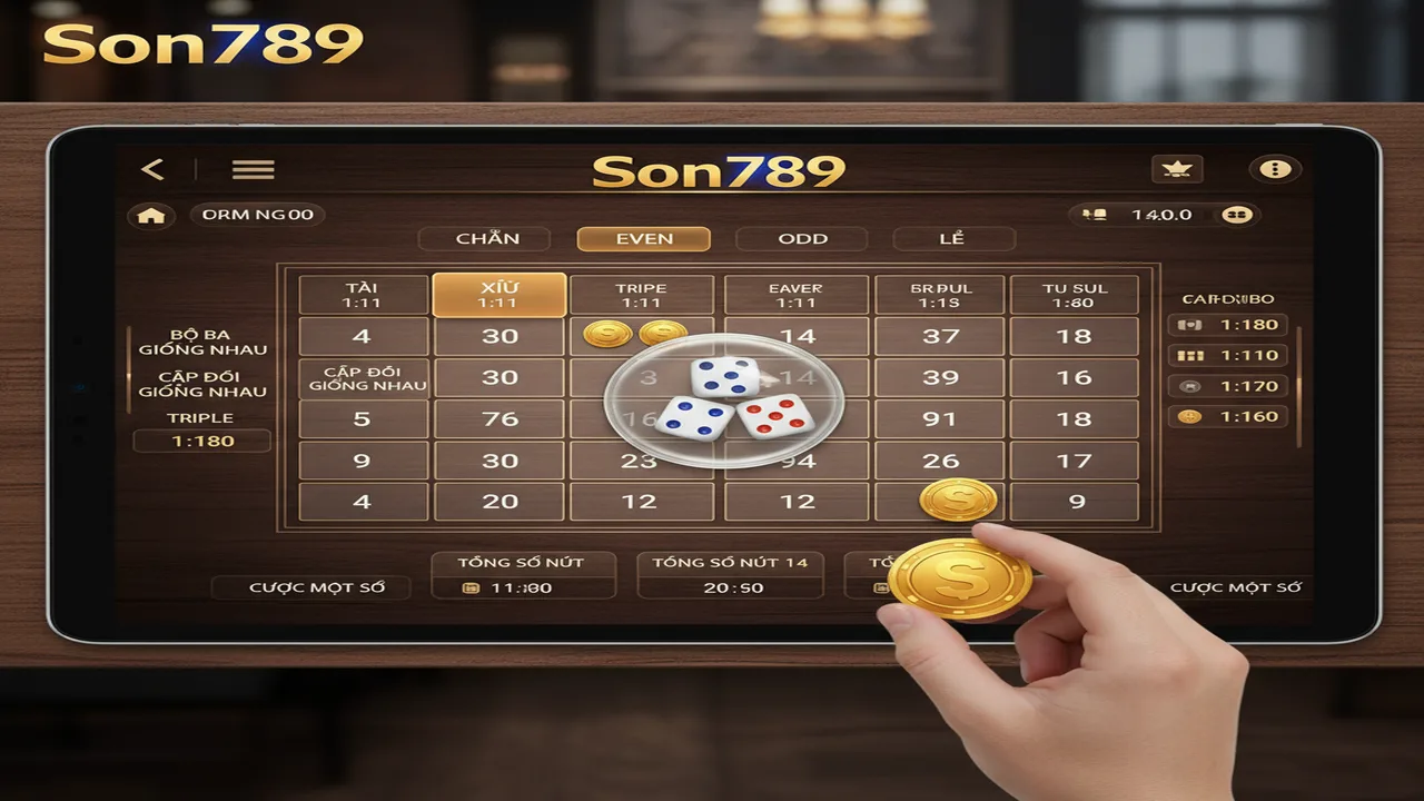 Hướng dẫn chơi Sicbo (Tài Xỉu sòng bài) chi tiết Son789