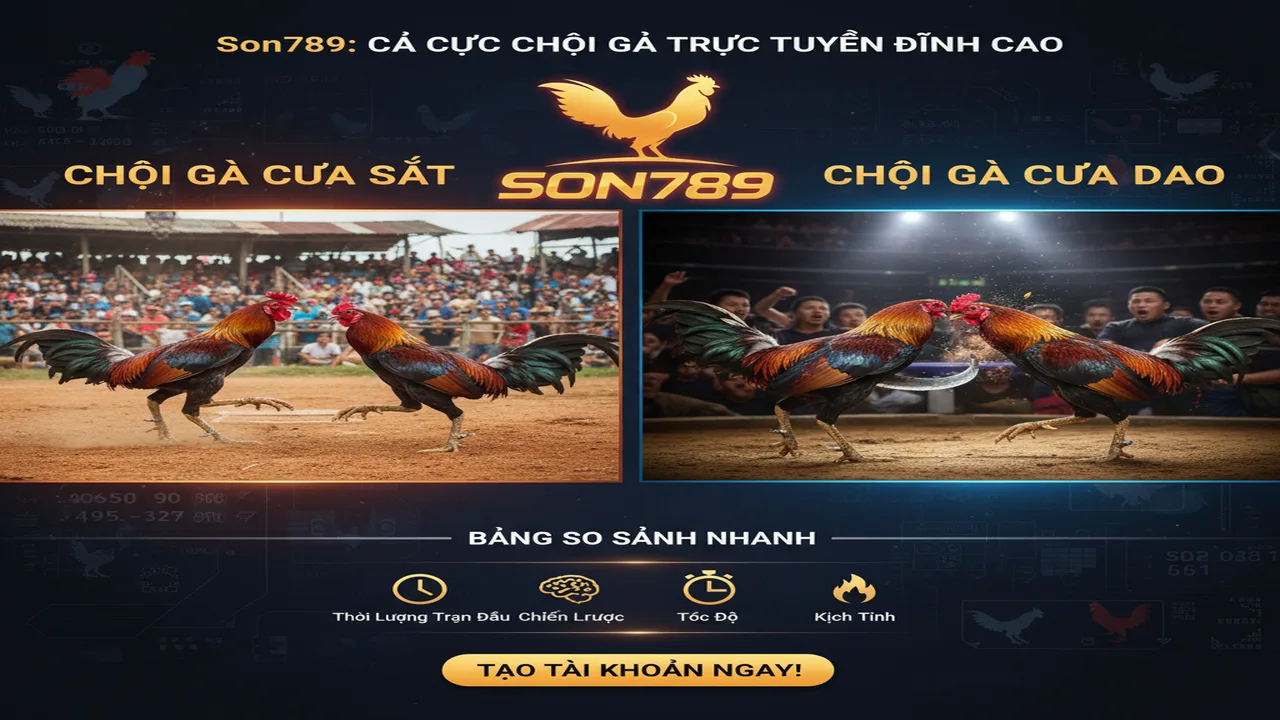 Đá gà cựa sắt và đá gà cựa dao: Sự khác biệt Son789