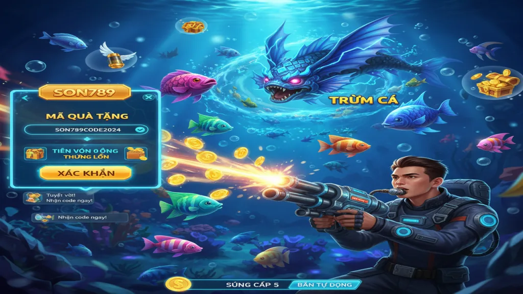 Hướng dẫn nhận Giftcode và ưu đãi chơi Bắn cá Son789