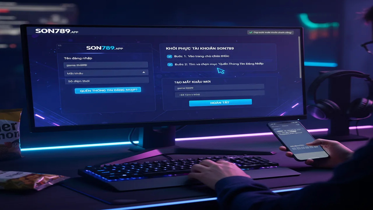 Hướng dẫn cách khôi phục mật khẩu tài khoản Son789