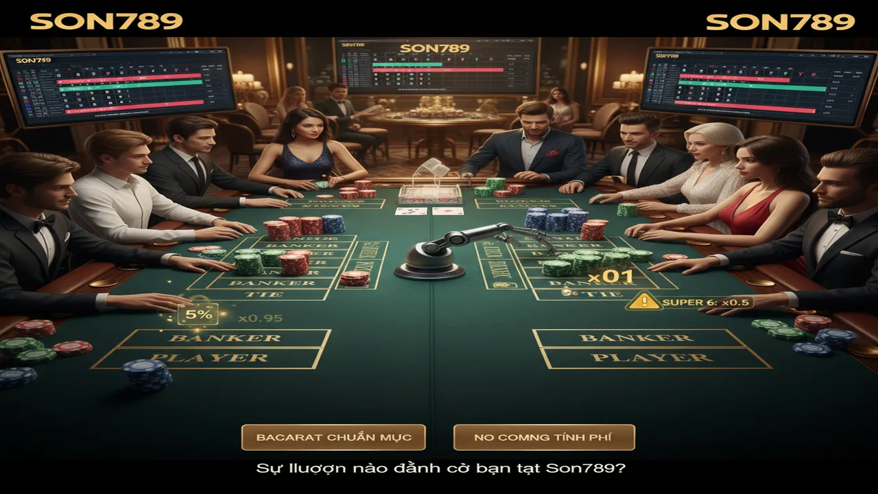 So sánh Baccarat không hoa hồng và truyền thống Son789