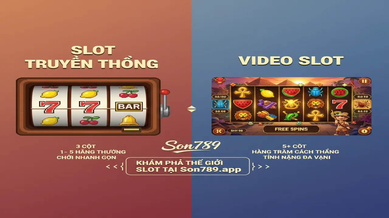 Sự khác biệt giữa Slot cổ điển và Video Slot Son789