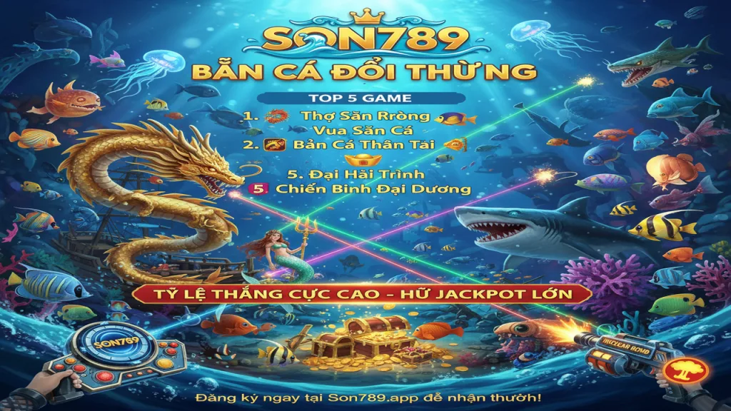 Top 5 trò chơi Bắn cá đồ họa đẹp, dễ nổ hũ nhất Son789