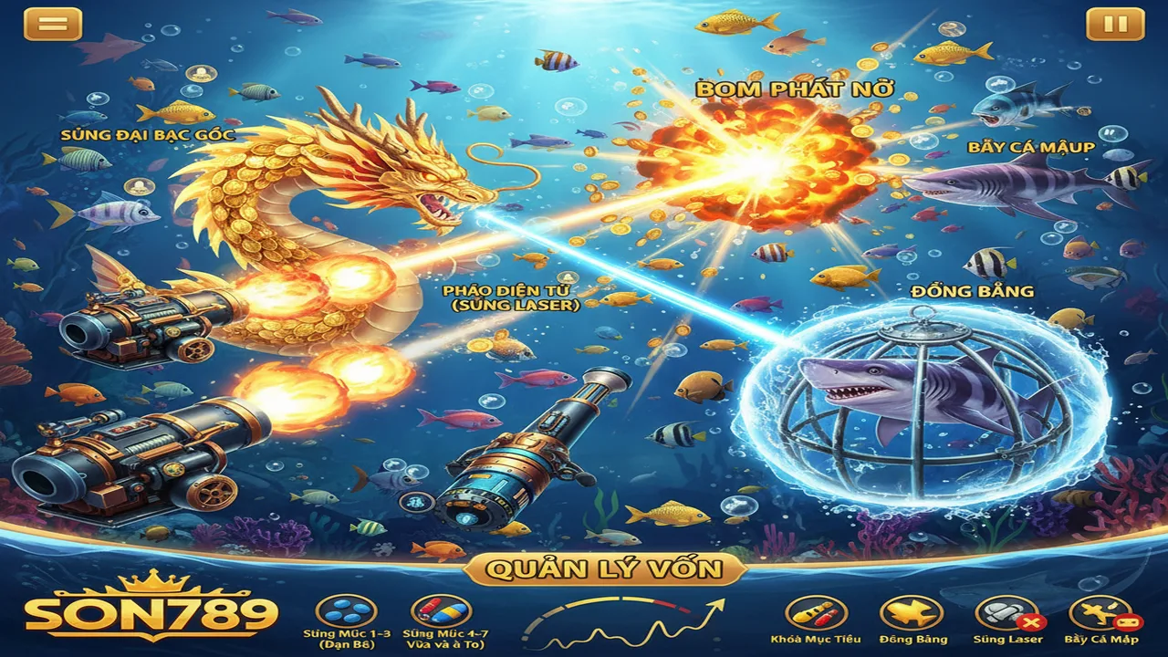 Các loại vũ khí trong Bắn cá và cách sử dụng Son789